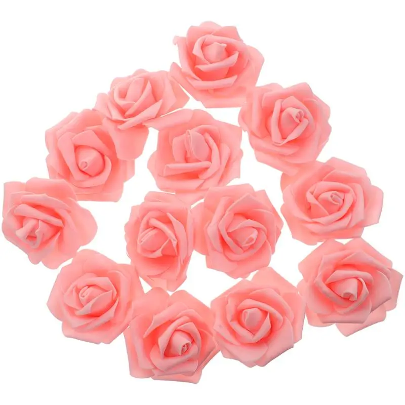 

100pcs Artificial Flowers Fake Roses Head Artificial Flowers Head Home Wedding Decoration DIY Scrapbooking Crafts Home Decor