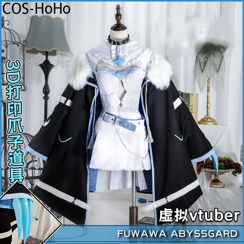 

COS-HoHo Vtuber Hololive Fuwawa Abyssgard Game Suit Gorgeous Lovely Dress Cosplay Costume Halloween Party Role Play Outfit Women