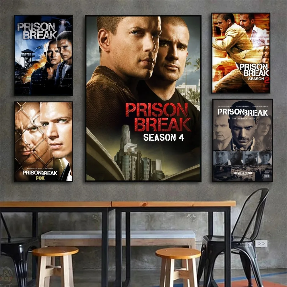 1pc Prison Break Poster Paper Print Home Bedroom Entrance Bar Cafe Art Painting Decoration