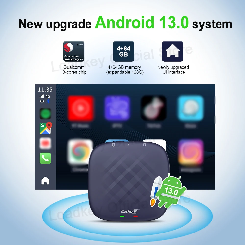 LoadKey ī÷ Ai ڽ,  ȵ̵ ڵ 12 TV ڽ, QCM6125, Ʃ , ø, GPS, ֻ, ĳī 