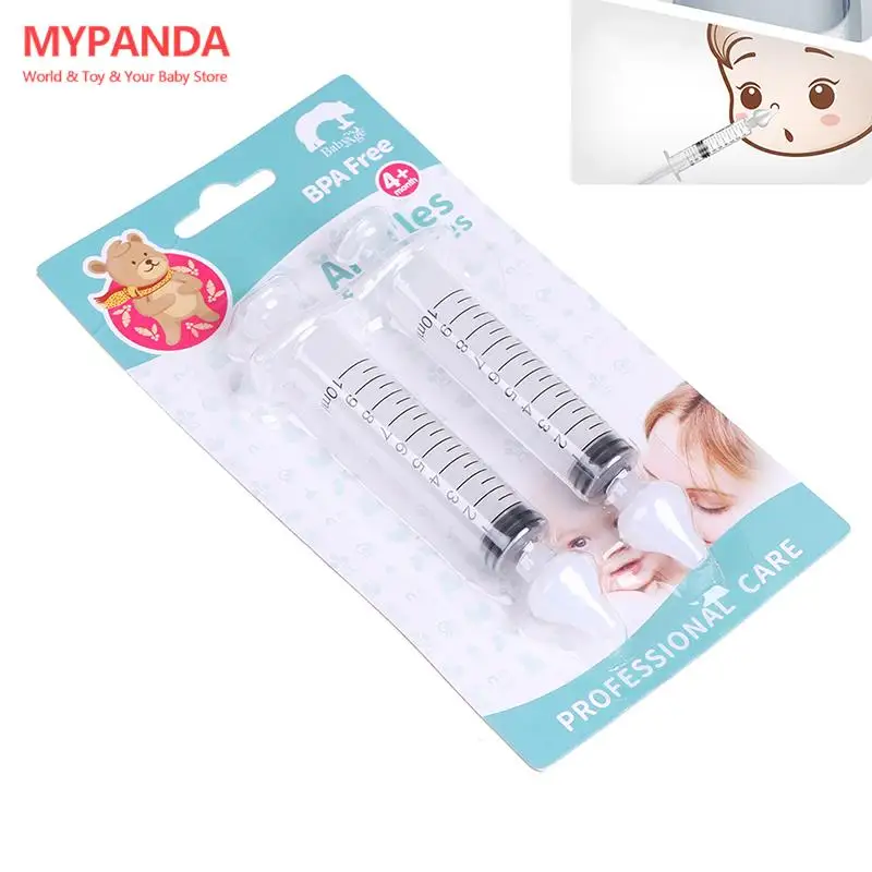 

2Pcs/Set 10ML Baby Nose Care Clean Needle Tube Infant Kid Care Nasal Aspirator Cleaner Children Rhinitis Nasal Washer