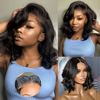 Bob Wig 5X5 Hd Lace Closure Wig Short Glueless Body Wave Human Hair Wigs 13X6 Hd Lace Wigs 220 Density 8 16 Inch For Black Women 1