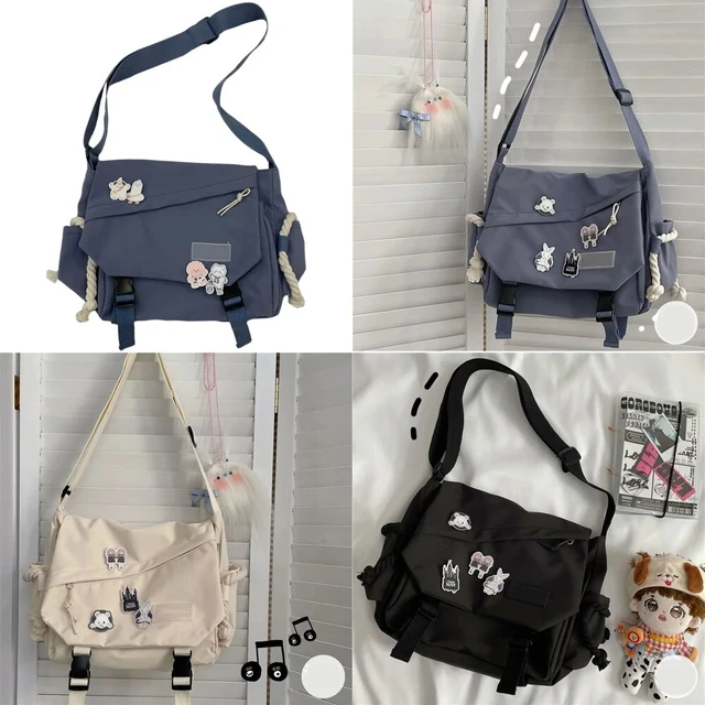 Kaufe Nylon Handtaschen Schulter Tasche Große Kapazität Umhängetaschen für  Teenager Mädchen Männer Harajuku Messenger Tasche Student Schule Taschen  Sac