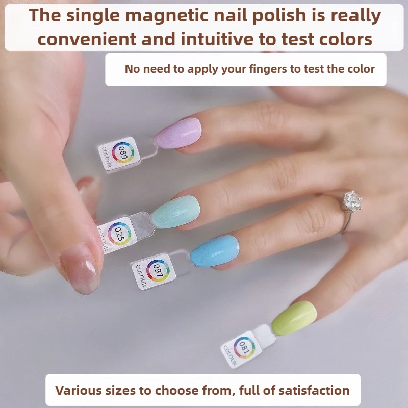 180-450 colori Strumenti per test dei colori dello smalto gel per unghie Punte magnetiche separabili Campione dei colori delle unghie Prova sulle punte dei unghie finte che mostrano il libro - immagine 3
