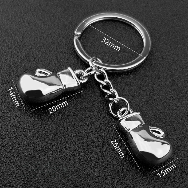 Unique Boxing Gloves Key Chain Simulation Fitness Equipment Pendant Personalized Keyring for Men Women Couple Car Keys Pendant 4