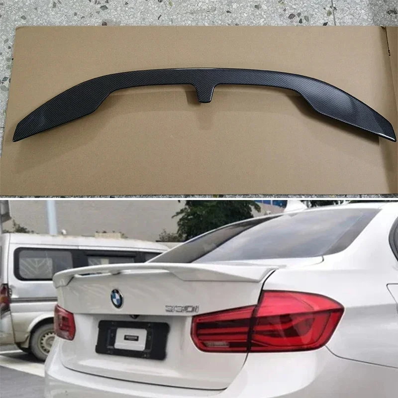 Per Bmw Serie 3 F30 2013 -- 2018 Anno Spoiler In Plastica Abs Baule Posteriore Sport Wing Car Body Kit Accessori