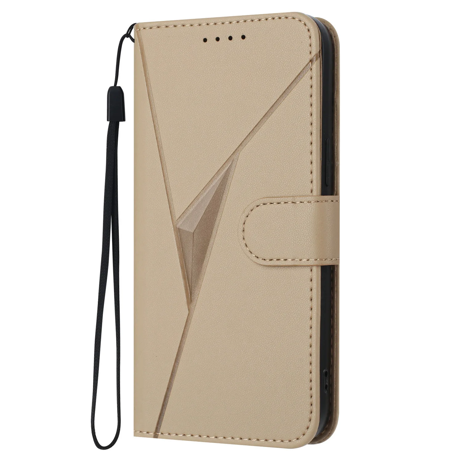 Elegant Leather Flip Handbag Case with Multi Card Slots and Wrist Wallet Cover