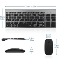 French AZERTY Layout Wireless Keyboard Mouse 2.4G Ultra-Thin Energy Saving Keyboard Silent Ergonomic Keyboard for PC Computer - Image 5