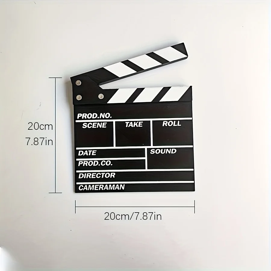 1 Piece Wooden Film Director's Memo Board, Creative Desktop Decoration, Wall Hanging, Daily Life Memo Board, Photo Live Streaming Background Prop