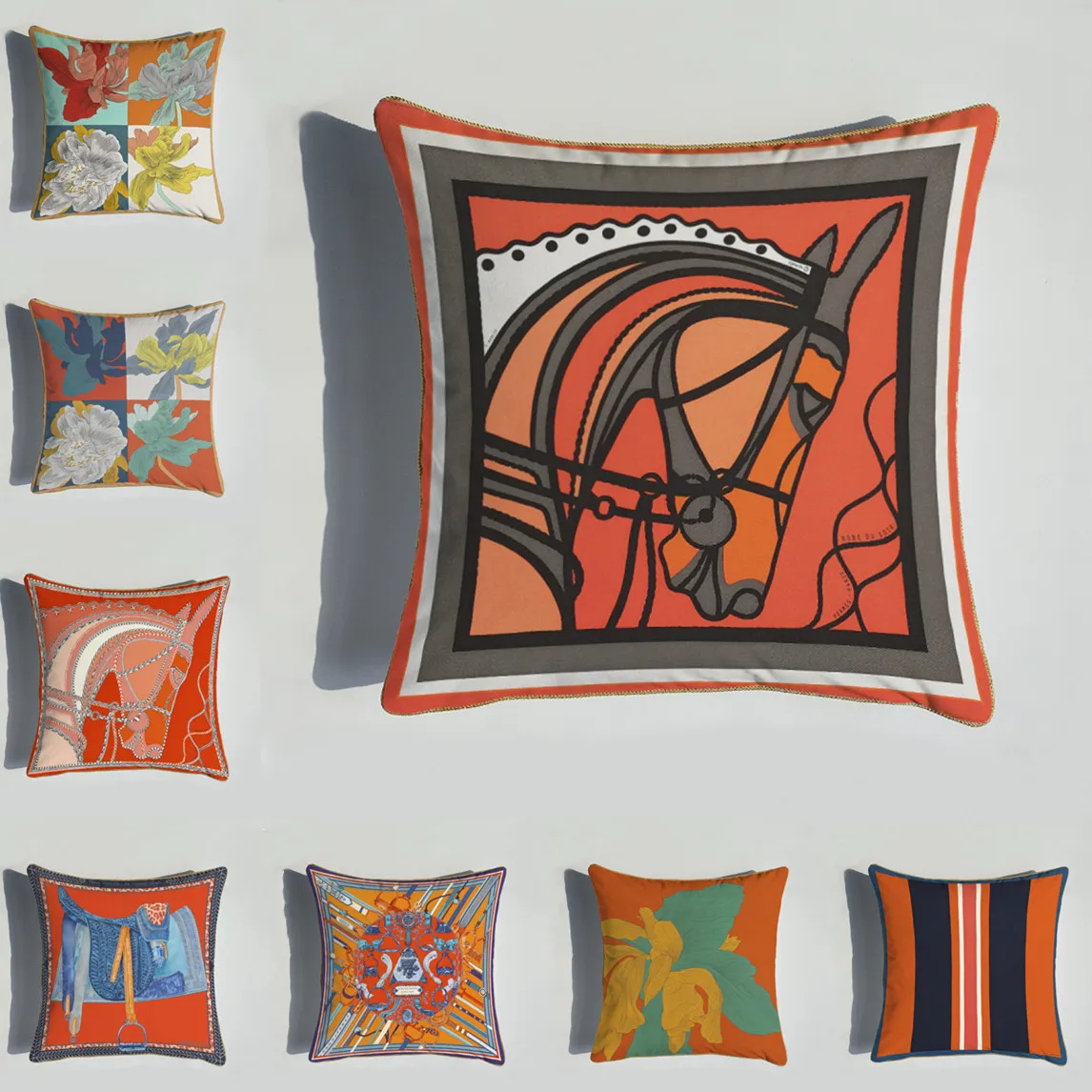 Pillow Cases Home Decor High End Decorative Pillows For Bed Sofa Cushion Pillowcase Cotton Case Luxury Pattern Velvet Covers Red