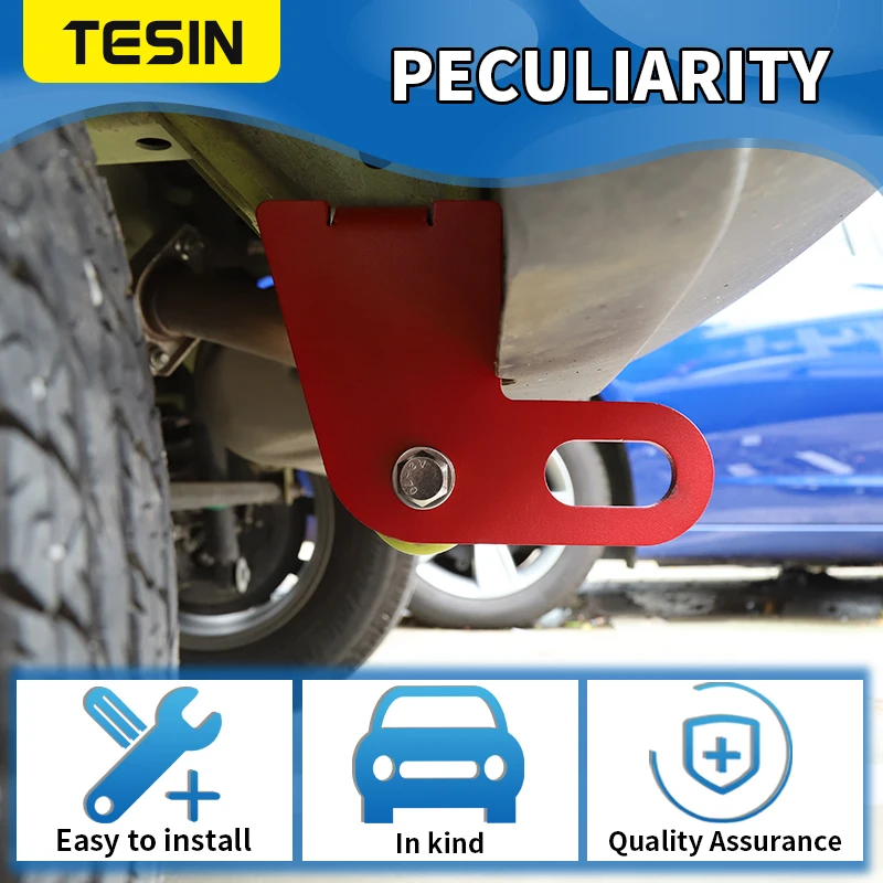 TESIN Car Towing Bars Kit Suzuki Jimny Front Rear Bumper Bar Towing Trailer Hook Accessories