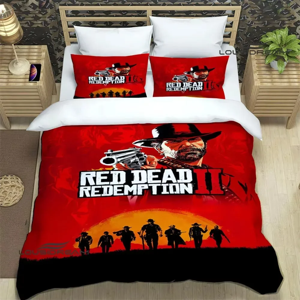 Red Dead Redemption 2 Bedding Sets exquisite bed supplies set duvet cover bed comforter set bedding set luxury birthday gift 4
