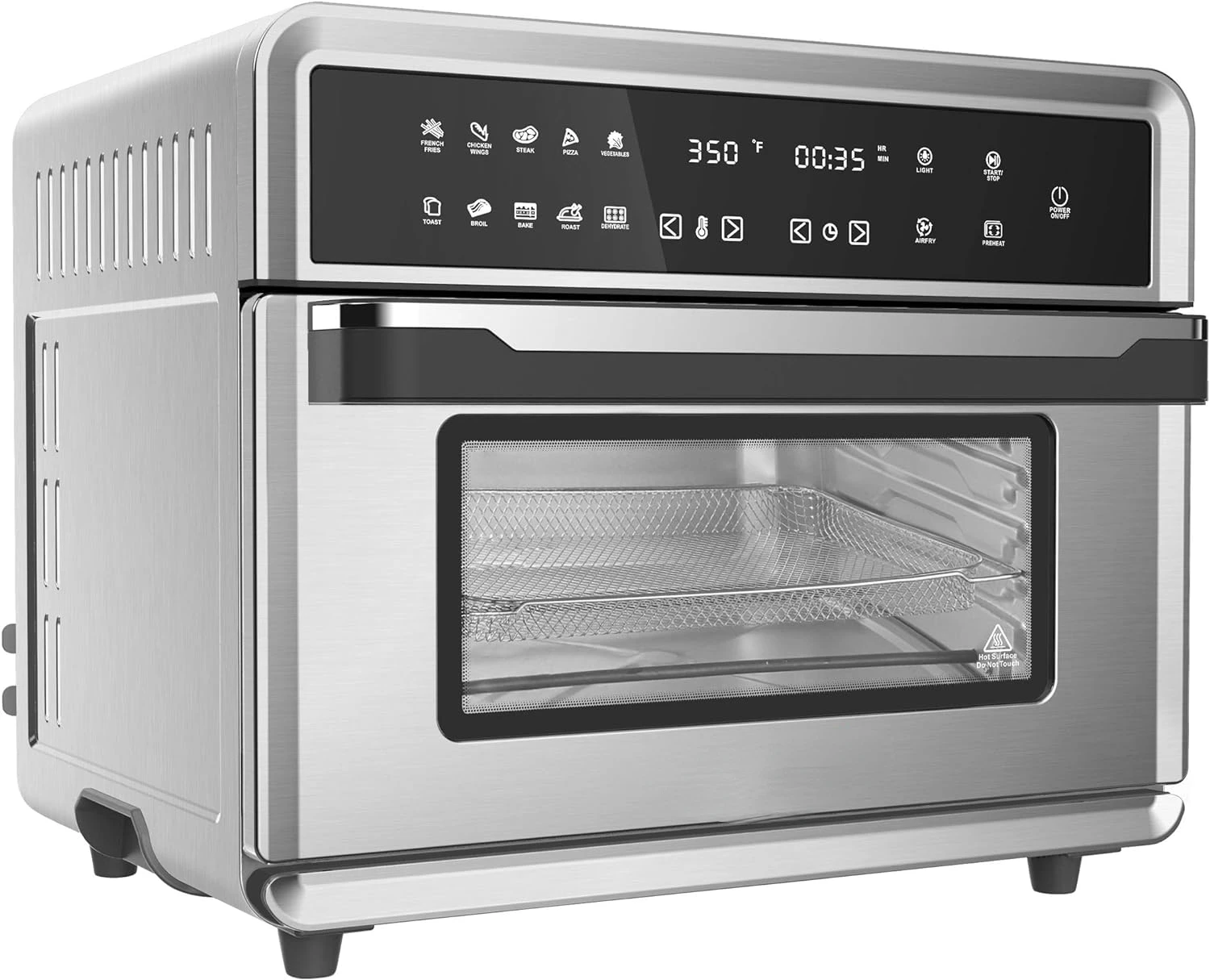 

in 1 Electronic Multifunction 360 Degree Hot Air Technology Countertop Oven, Silver Chrome, 25 Liter Capacity