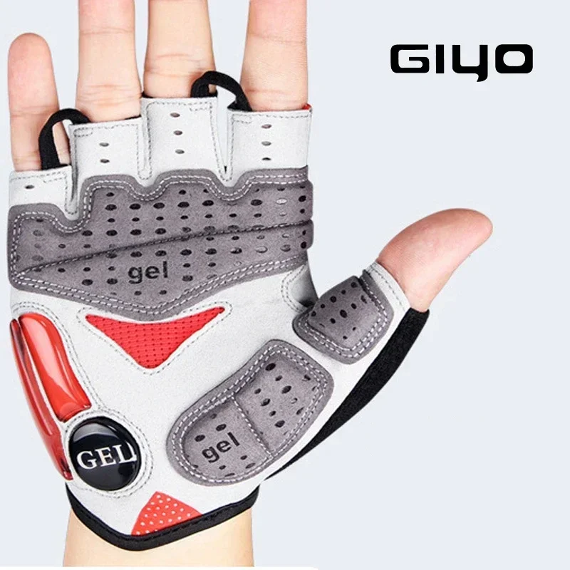 GIYO S-10 Summer MTB Bike Half Finger Cycling Glove Bicycle Breathable Shock Absorbing Sport Gloves Antiskid One Pair