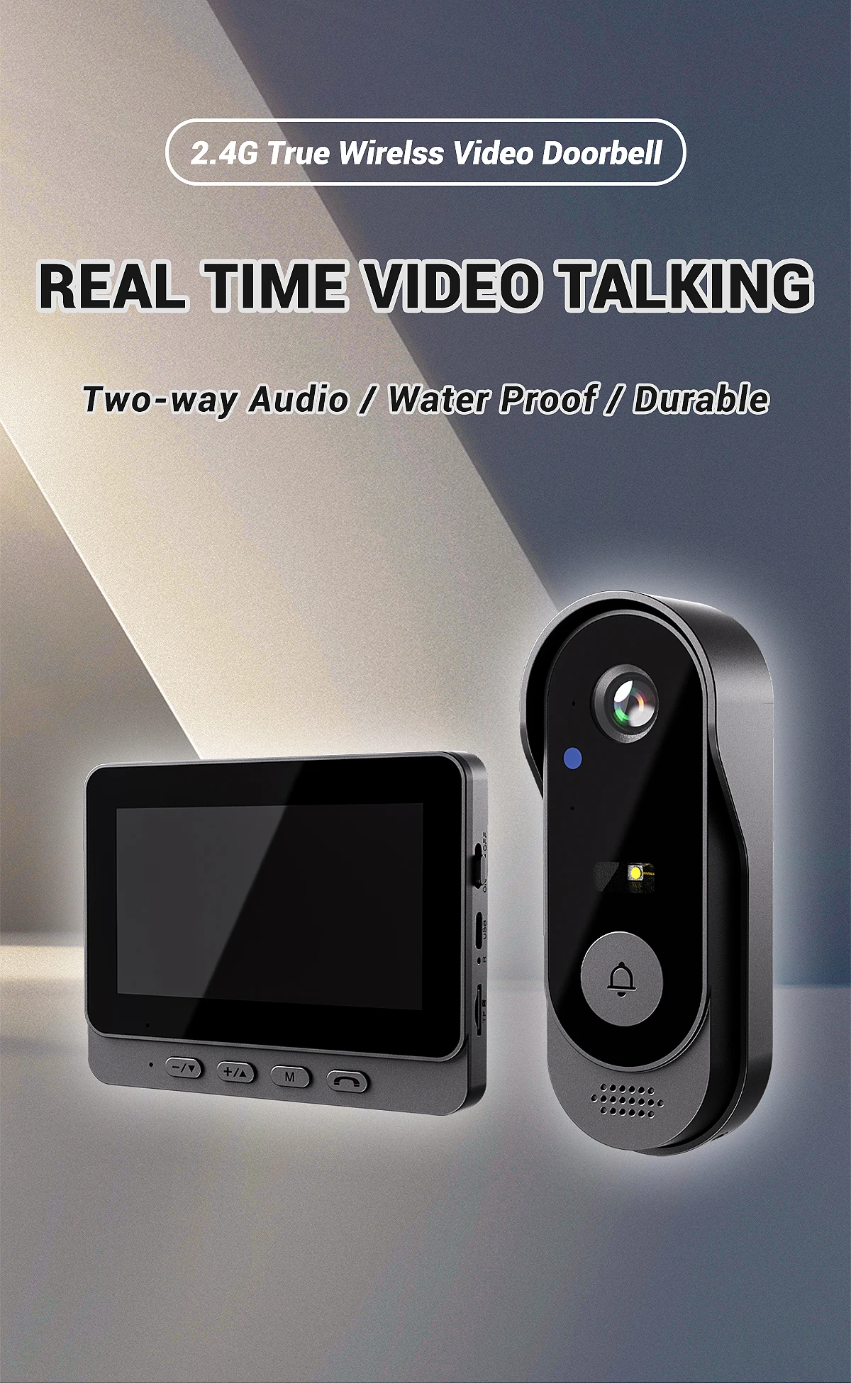 💥 Smart HD WiFi Doorbell Camera – 4.3" Screen, Night Vision & 365-Day Standby for Total Home Security 🔒🏠✨ – Now 50% OFF - BUY 2 FREE SHIPPING 🔥