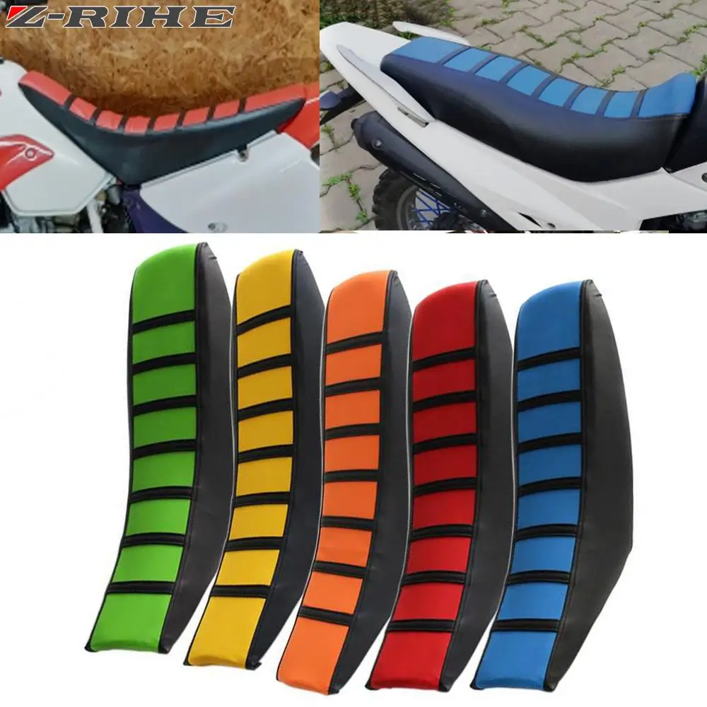 

Motorcycle Pro Ribbed Rubber Gripper Soft Seat Cover For HUSQVARNA HONDA YAMAHA SUZUKI KAWASAKI Dirt Bike Off Road Motocross