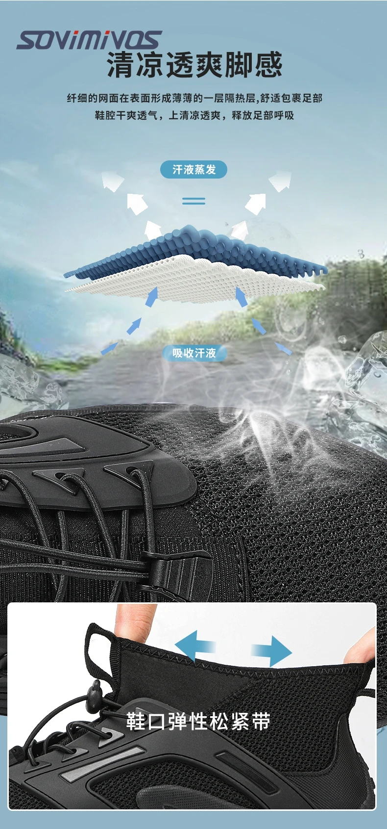 Water Shoes for Men Quick-Dry Aqua Shoes Men's Hiking Shoes Lightweight Water Sports Shoes for Swimming Fishing Kayaking