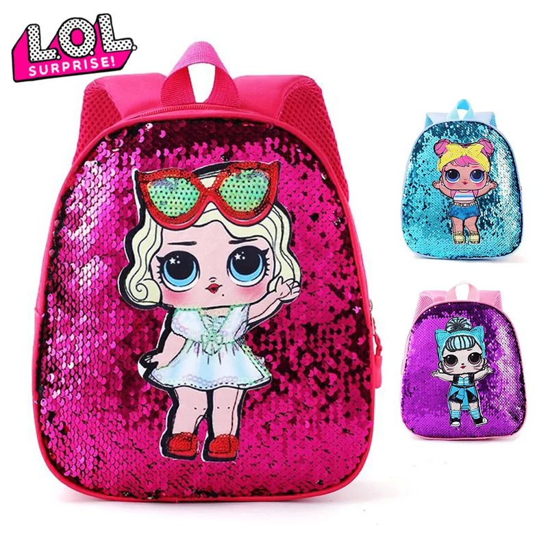 Модная полиуретановая Детская сумка LOL Dolls милый школьный рюкзак для детского