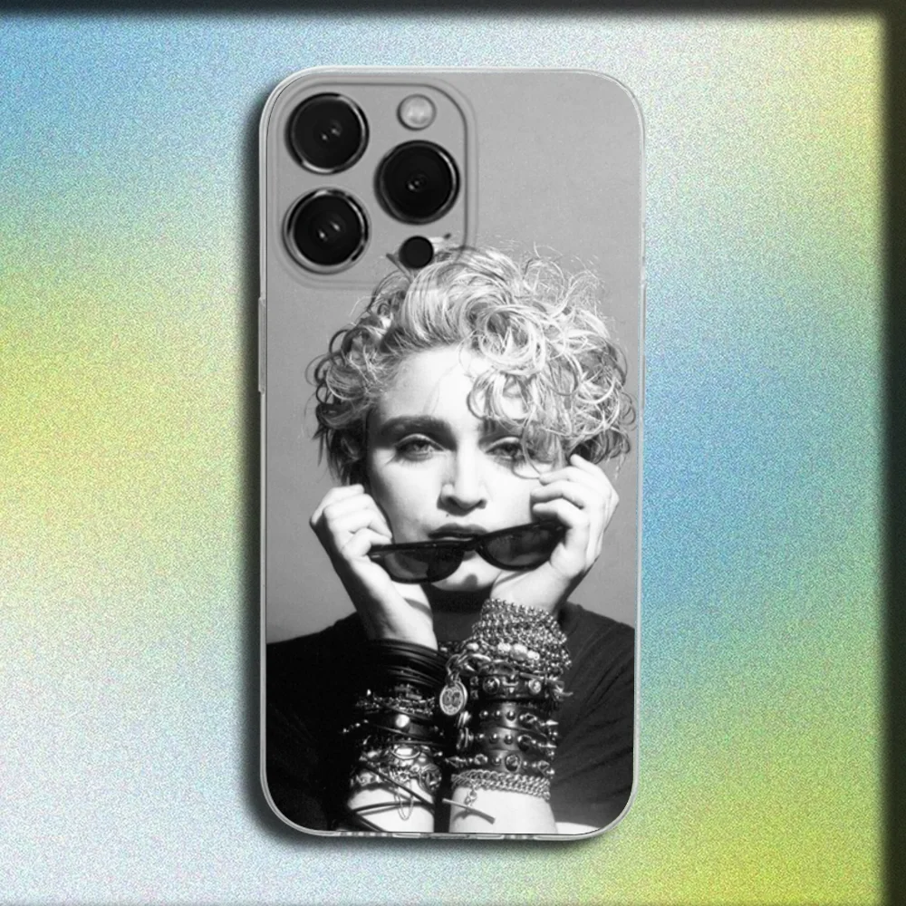 M-Madonna Singer Transparent Soft Phone Case Cover