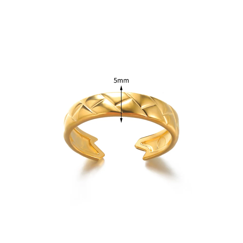 S27c8488e4f5444bfb9cdc7d63458b769F Stainless Steel Rings for Women Men Gold Color Heart Engagement Wedding Wide Ring Trendy Vintage Geometric Punk Jewelry Gift New Mallzona