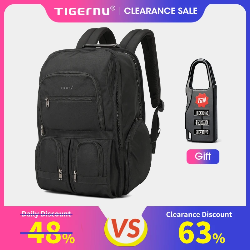 

Lifetime Warranty RFID Upgraded Anti theft Zippers Waterproof Laptop Men Backpack With USB Large Capacity Travel Bag Male Female