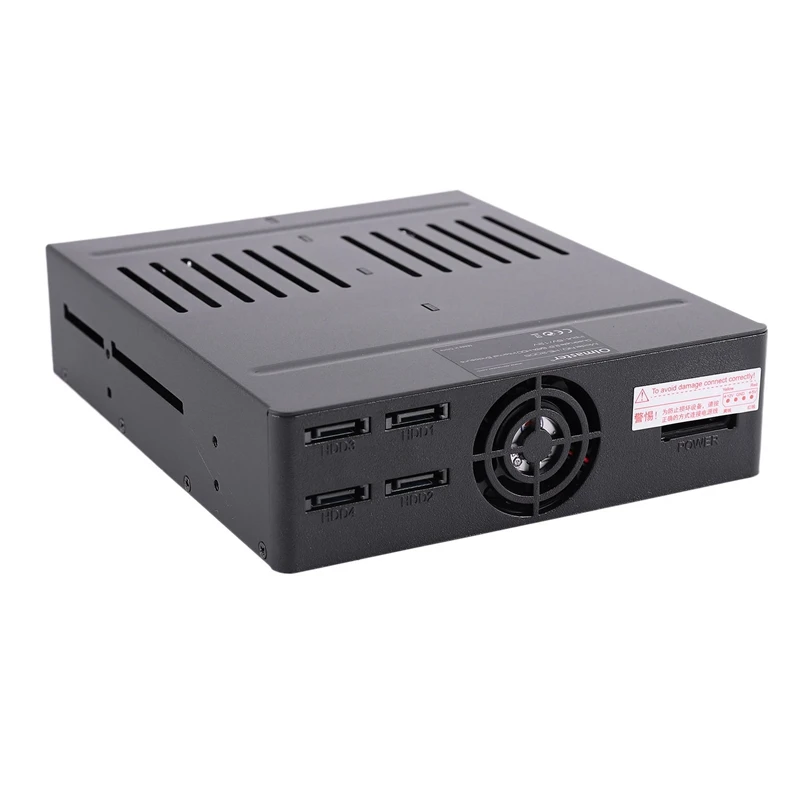 Oimaster He-2006 4 Slots Sata Internal Rack 2.5 Inch Hard Drive Case Internal Mobile Rack With Led Indicator Built-In Fan