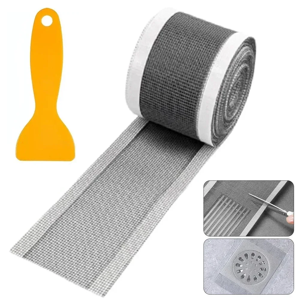 Cuttable Shower Drain Hair Catcher Self Adhesive Floor Drain Stickers Disposable Mesh Bathroom Kitchen Sink Hair Filter 10/5m sink filter floor drain sticker shower drain catcher floor drain filter hair drain catcher hair drain filter floor drain hair catcher drain hair catcher floor drain hair filter