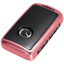 Premium Soft Key Fob Cover - Elegant Protective Case for Multiple Button Car Keys (Pink)