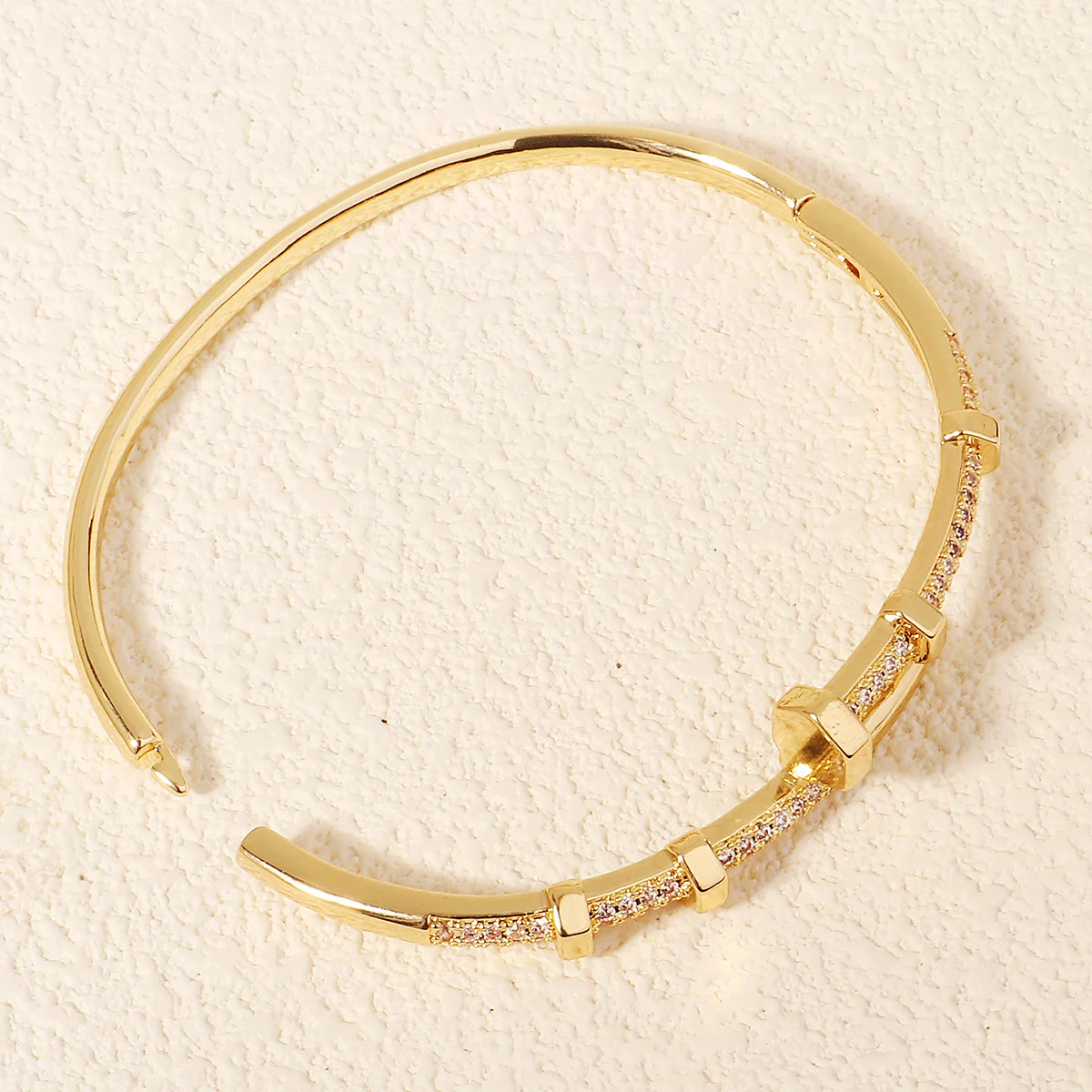 Jewelry Bracelet Female Brand Nail Bracelet Trendy Zircon Screw Bracelet For Women Everyday Party Festive As Gifts