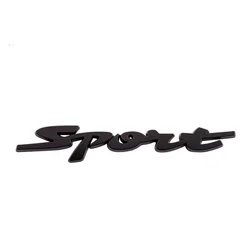 3D Metal Sport Logo Car Emblem Badge Decal Sticker (Black)