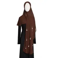 Luxury Amira Instant Scarf Muslim Hijab Women Islam Prayer Hijabs Chiffon Pre-tied Headscarf Turban Eid Head Wrap Pull On Hat