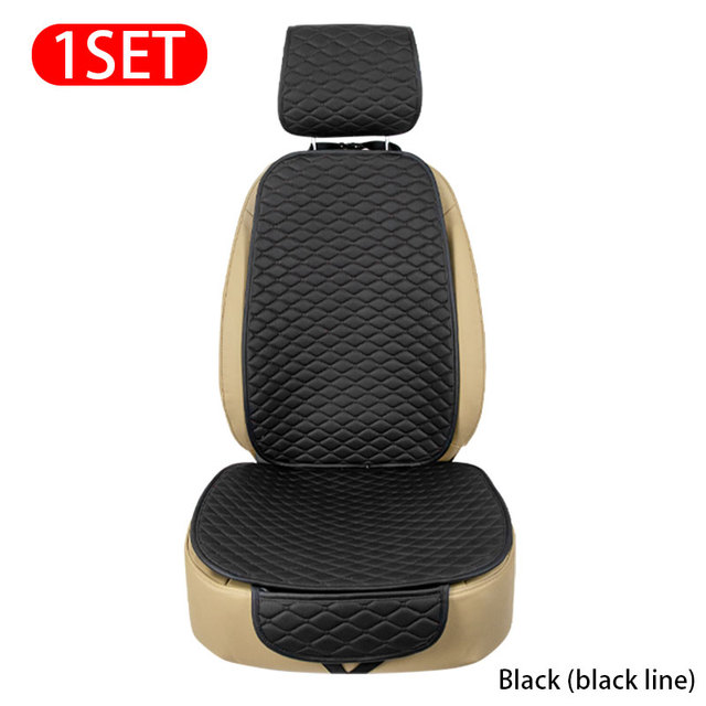 Leather Car Seat Cover Anti Slip Seat Cushion Easy to Clean Split Breathable Mat Universal Front Rear Seat Protector Covers
