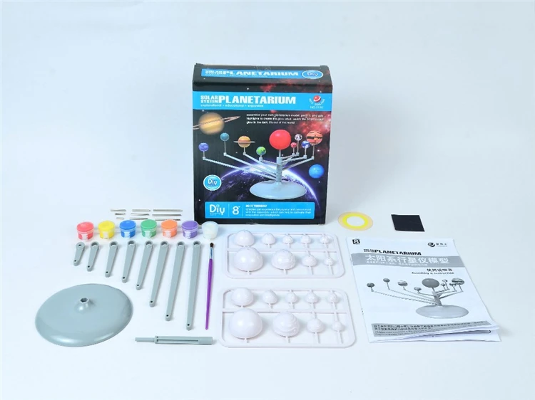 Nine planets planetarium model kit solar system astronomy science project DIY kids gift early education for child solar system model
