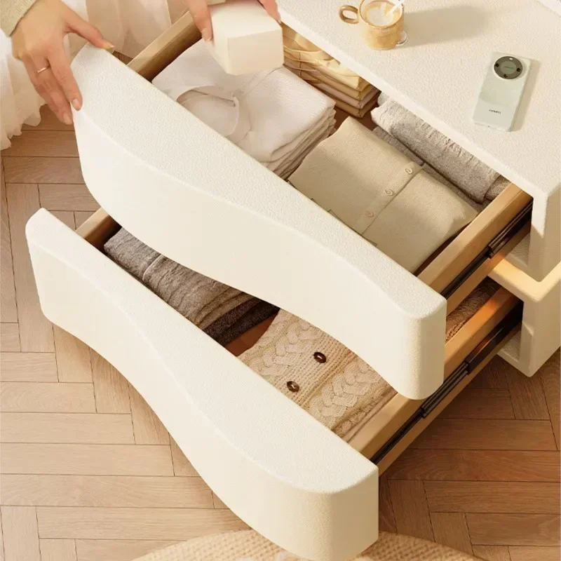 Creative Bedside Table with Light, Strong Atmosphere Night Light Bedside Table, Bedroom Storage Cabinet, Housewarming Gift