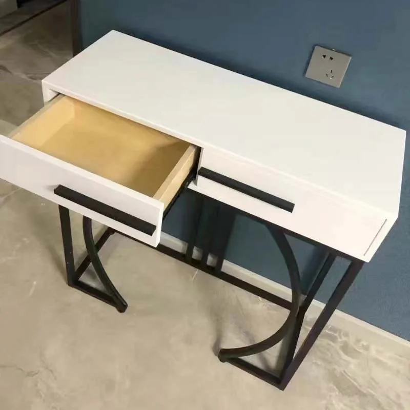 Italiaanse Luxe Lade Entry Console Tafel Woonkamer Houten Ultra-Smalle Kast Moderne Minimalistische Huis Ingang Tafel Meubels