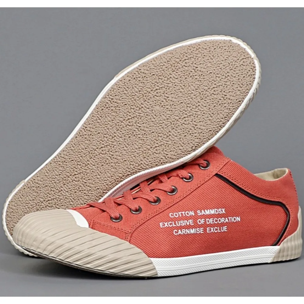 Men's Lace Up Canvas Shoes Summer New Breathable Casual Board Shoes Classic and Versatile Trendy Fashionable Low Top Mens Shoe - 6