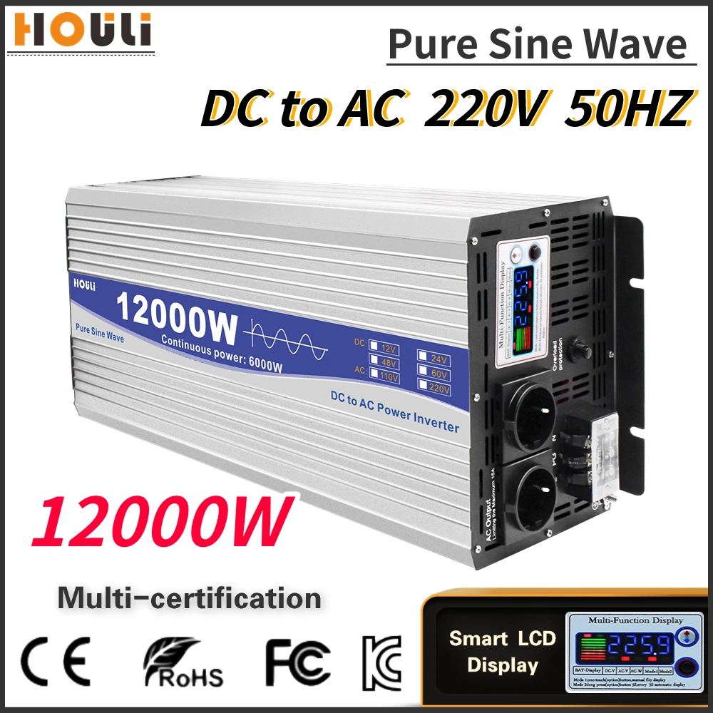 500W 1200W 2000W 2600W Omvormer DC 12V 24V 36V 48V 60V naar AC 110V