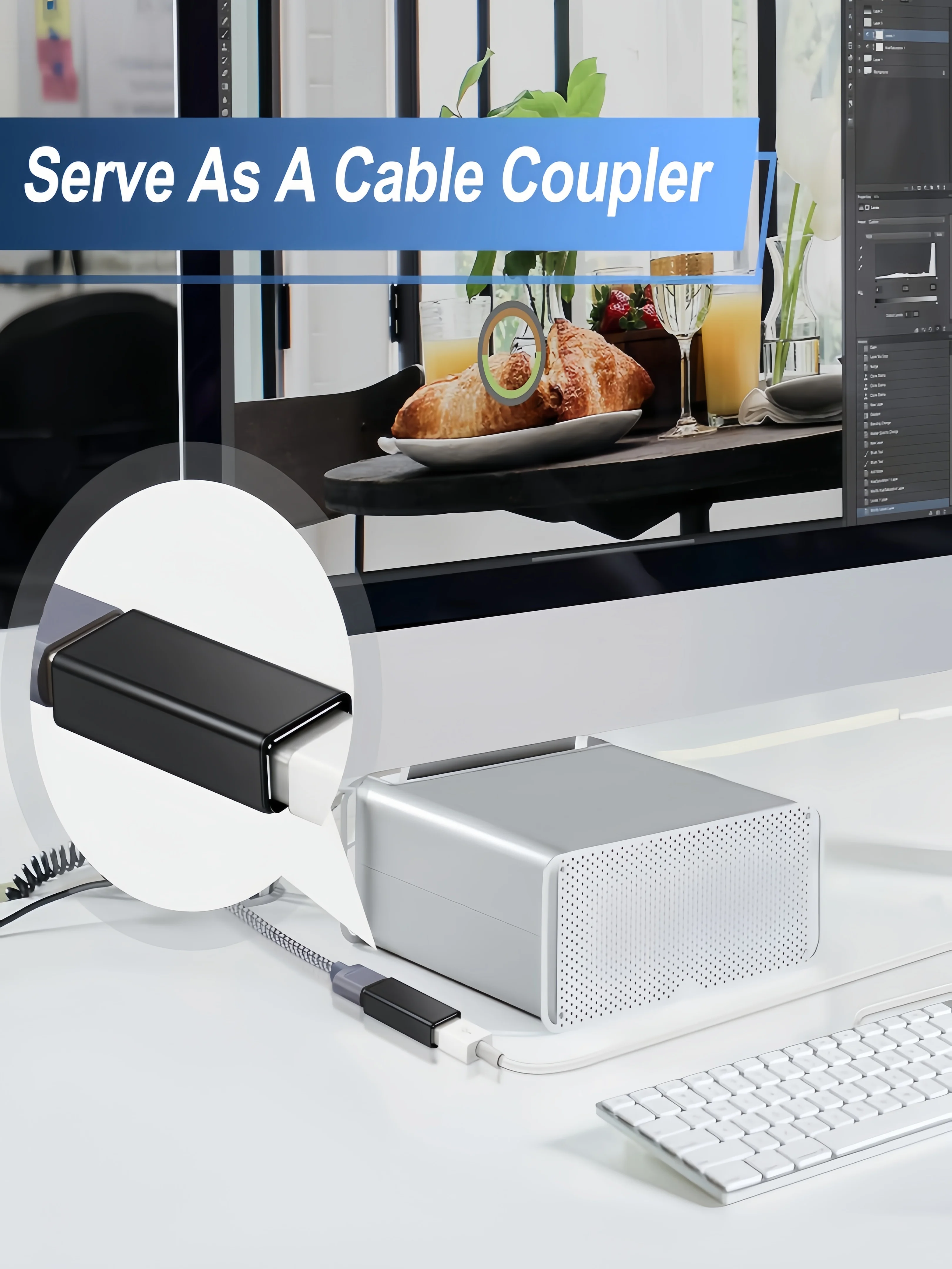 USB 암-암 어댑터(3팩), USB 3.0 - 타입-A 암 3.0 케이블 커플러, 2개의 수형 케이블 연결용