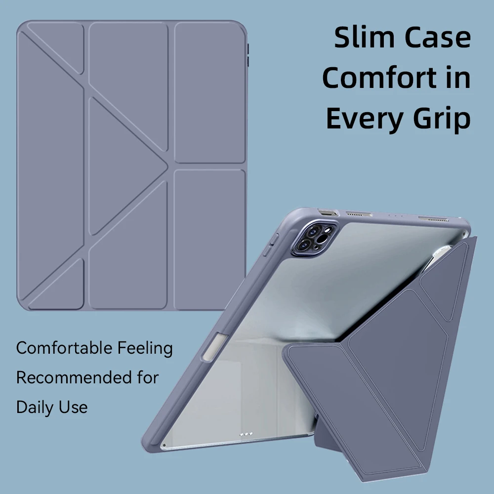Acrylic Clear Y-Fold Stand Protective iPad Case