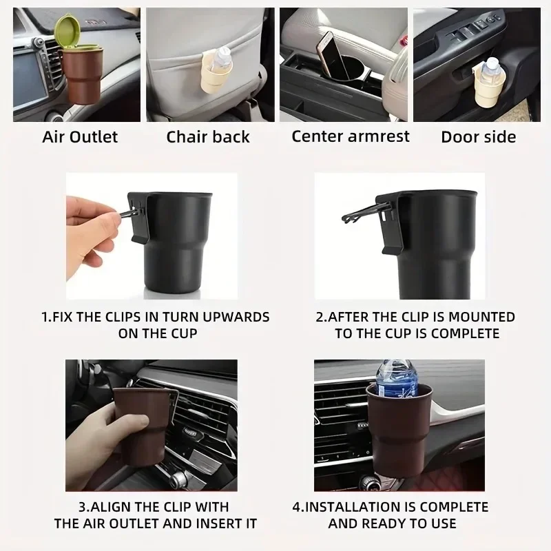 Car Beverage Rack - Multi-Function Air Outlet Cup Holder for Vehicle Drink Storage