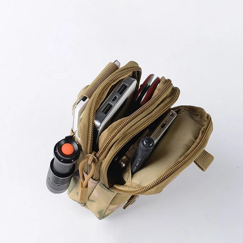 Outdoor Men Waist Pack Bag Pouch Waterproof Tactical Military Sport Hunting Belt Nylon Mobile Phone Bags Travel Tools