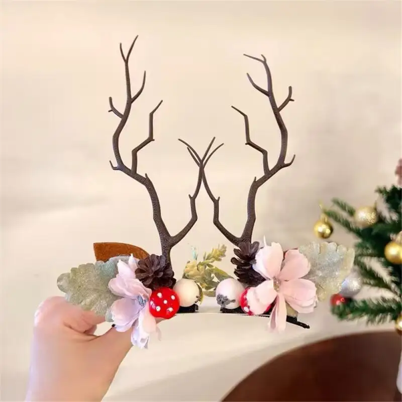 Christmas Hair Accessories Adult Childrens Antler Hairpin New Decorations Cute Hairpin Little Girl Headband Headdress Simul