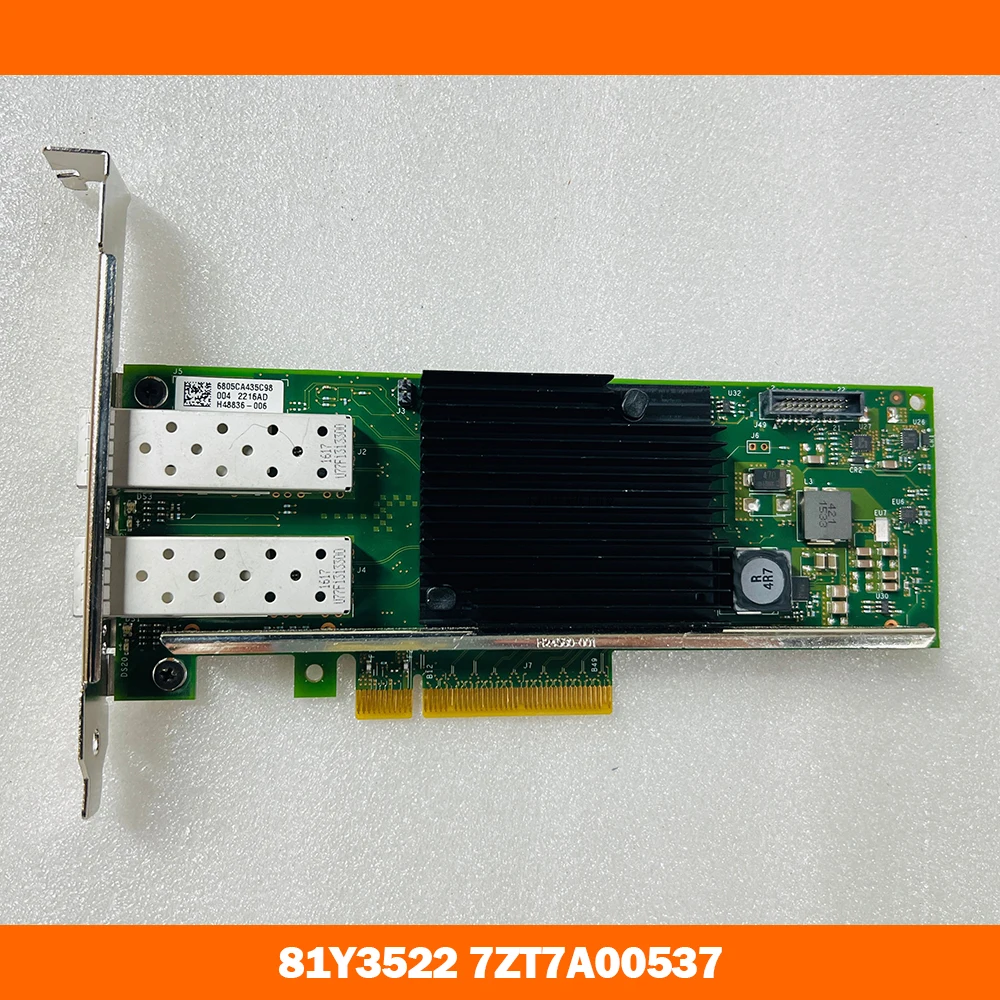 For INTEL X710-DA2 Dual 10 Gigabit Fiber Optic Network Card 81Y3522 7ZT7A00537 01DA902 1 For INTEL X710 DA2 Dual 10 Gigabit Fiber Optic Network Card 81Y3522 7ZT7A00537 01DA902