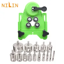 

NILIN for 4-83mm Drill Chuck Vacuum Base Sucker Hole Saw Openings Locator with 6-50mm Diamond Coated Glass Drill Bit Fit Tile