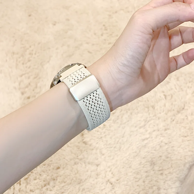 Breathable Nylon Fabric Bracelet Strap, 20mm/22mm
