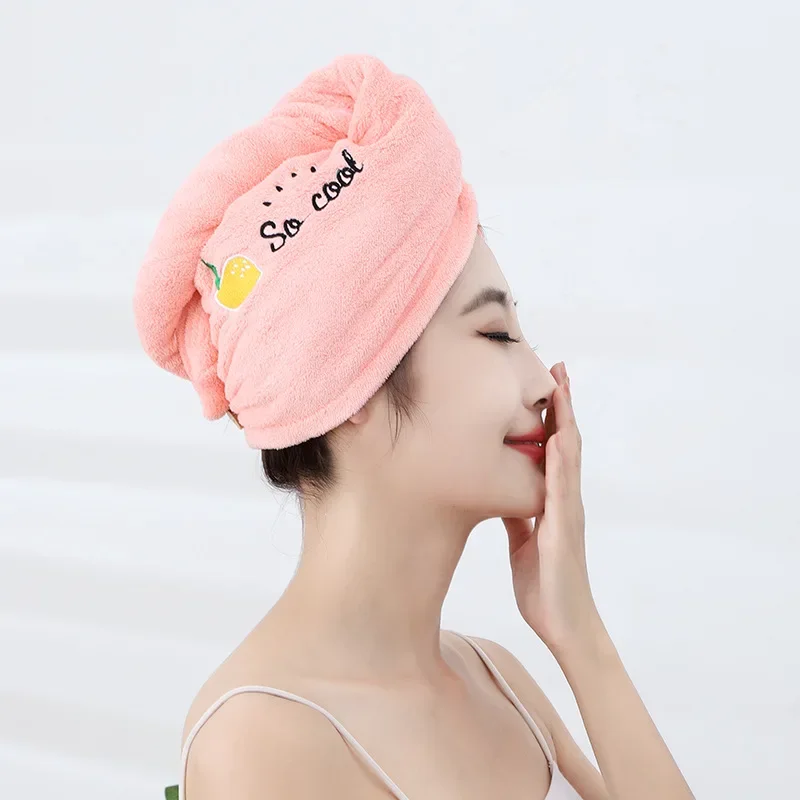 Women Soft Microfiber Towel Shower Cap Towel Bath Hats for Women Dry Hair Cap Quick Drying Soft for Lady Turban Head Girl Towel