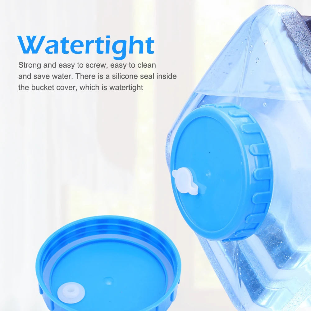 5L Water Storage Container with Handle Water Storage Bucket Drinking Bucket for Vehicle Home Emergency Hiking Camping Outdoors