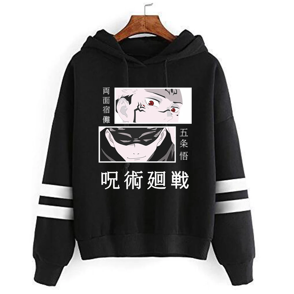 Jujutsu Kaisen Sweatshirts Cartoon Japanische Mode Gojo Satoru Damen Winterkleidung Kapuzen Street Wear Hoodie Y2k Tops Anime – Detail 11