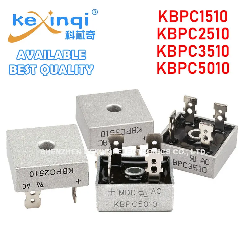 1PCS KBPC1510 KBPC2510 KBPC3510 KBPC5010 50A 35A 25A 15A 1000V Diode Bridge Rectifier