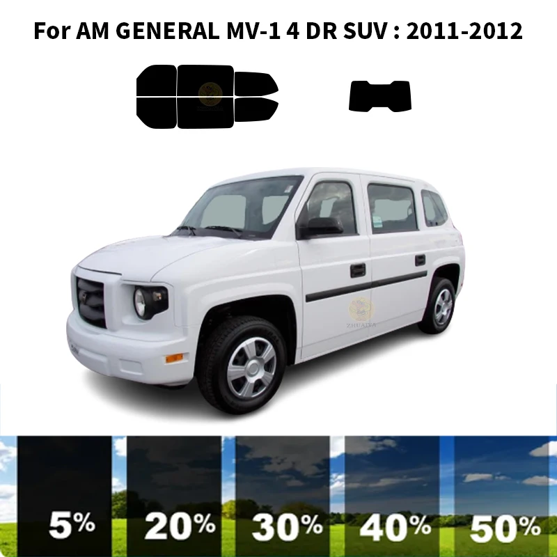 

Precut nanoceramics car UV Window Tint Kit Automotive Window Film For AM GENERAL MV-1 4 DR SUV 2011-2012